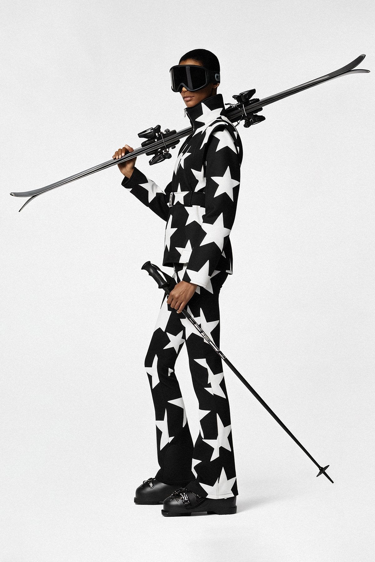 Les Deux Alpes-Noir Kayak Mont & Pantolon Takım