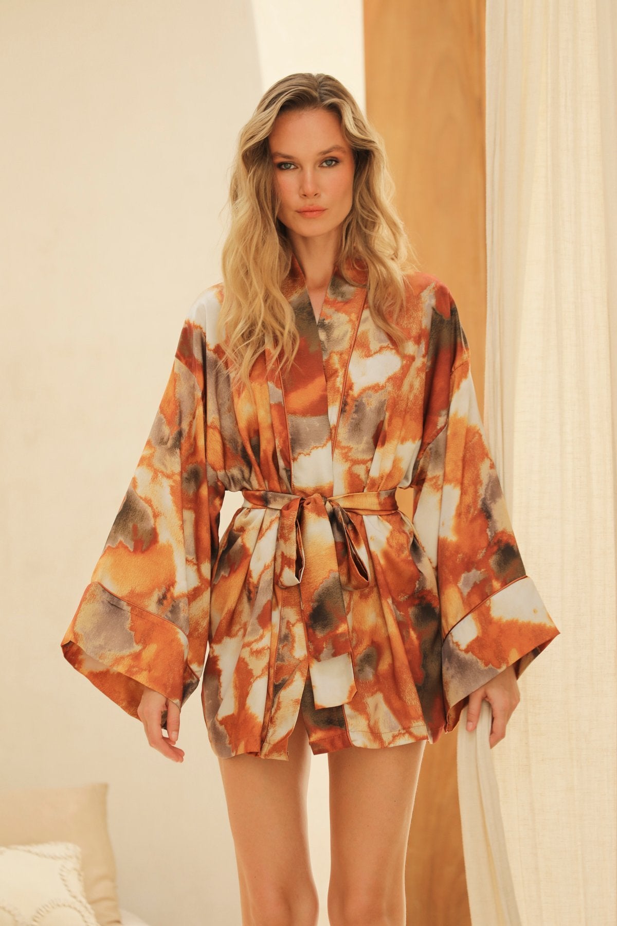 Brume Kısa Kimono Sabahlık