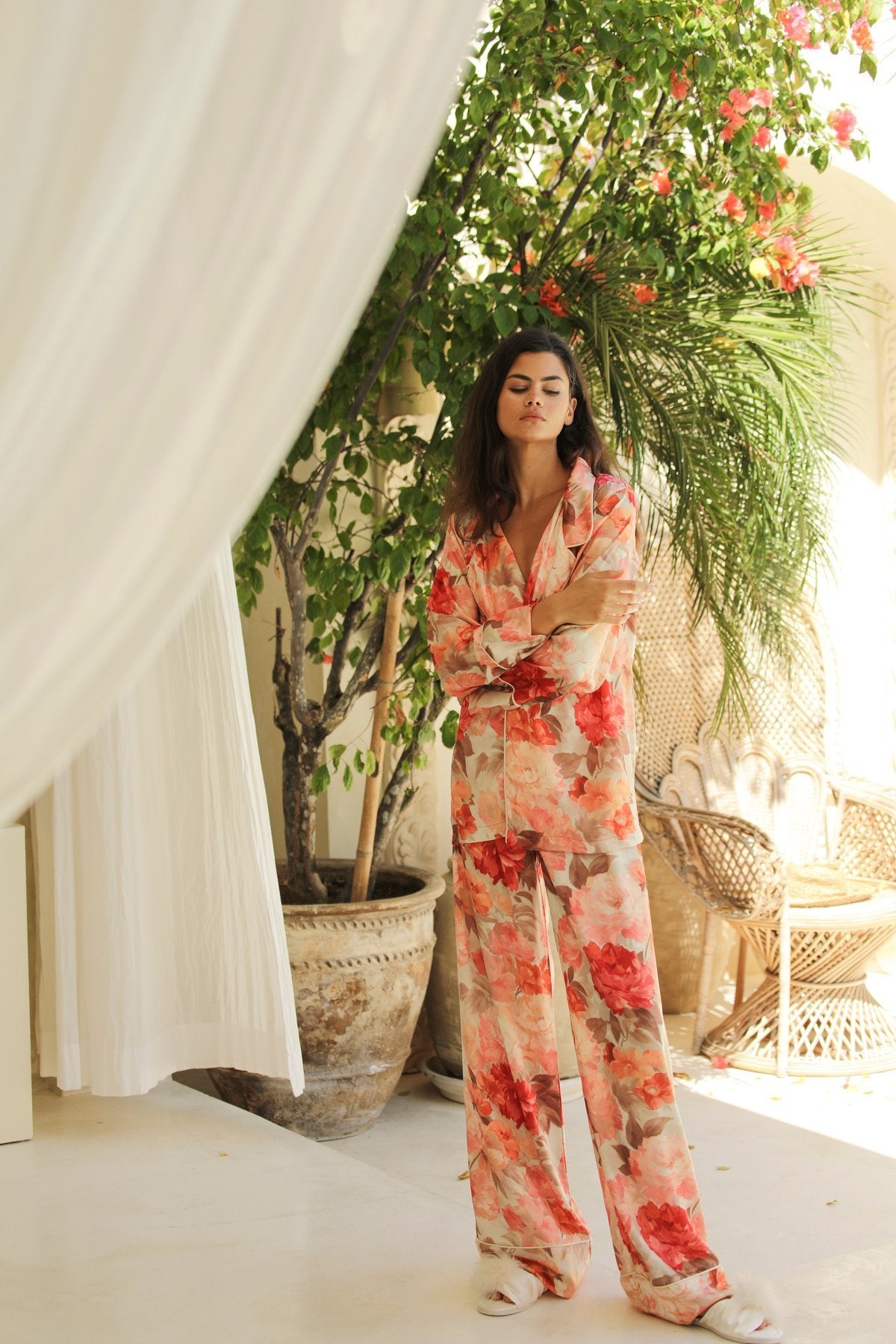 Nuit Florale Wrap Top