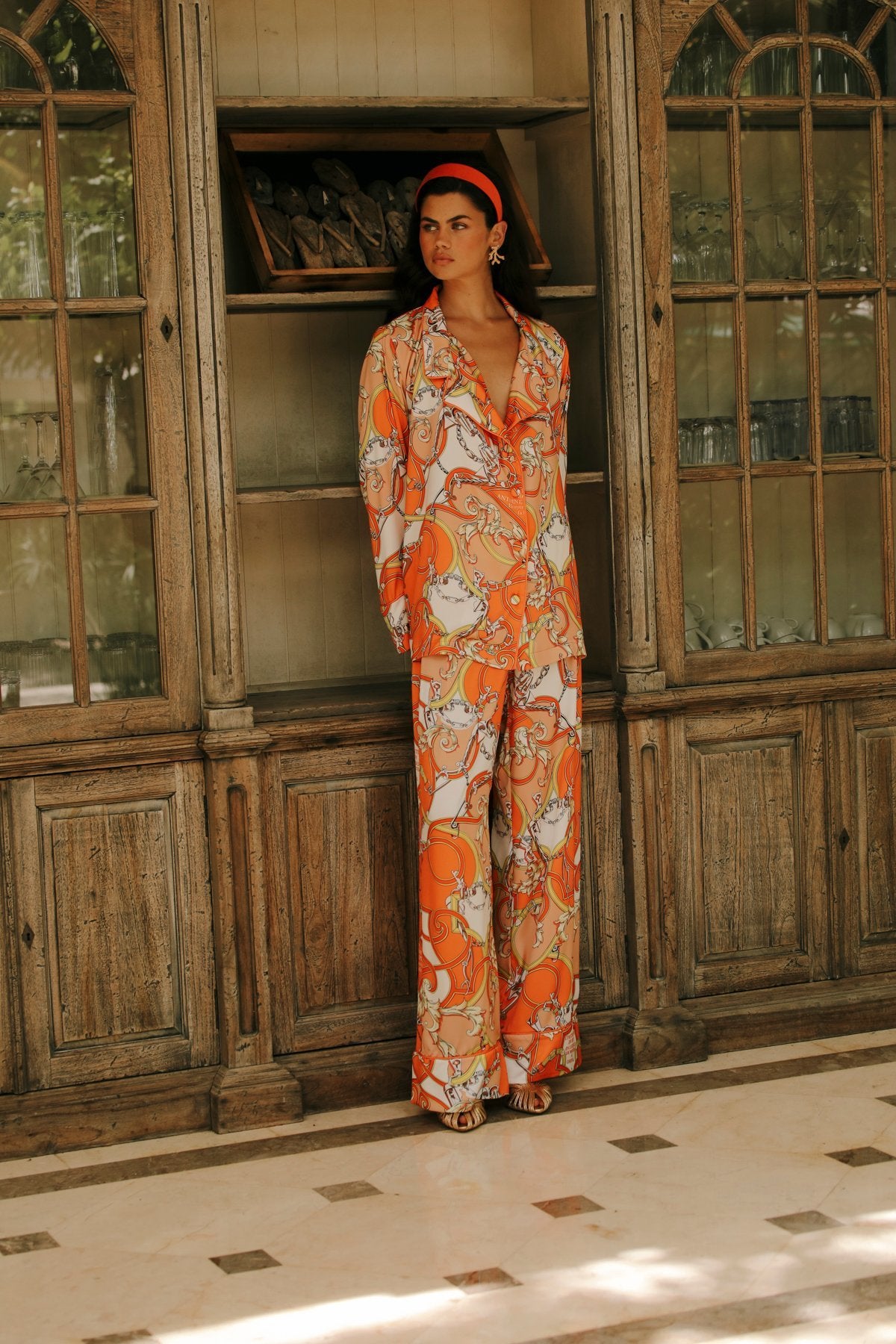 Aurelie Orange Pants