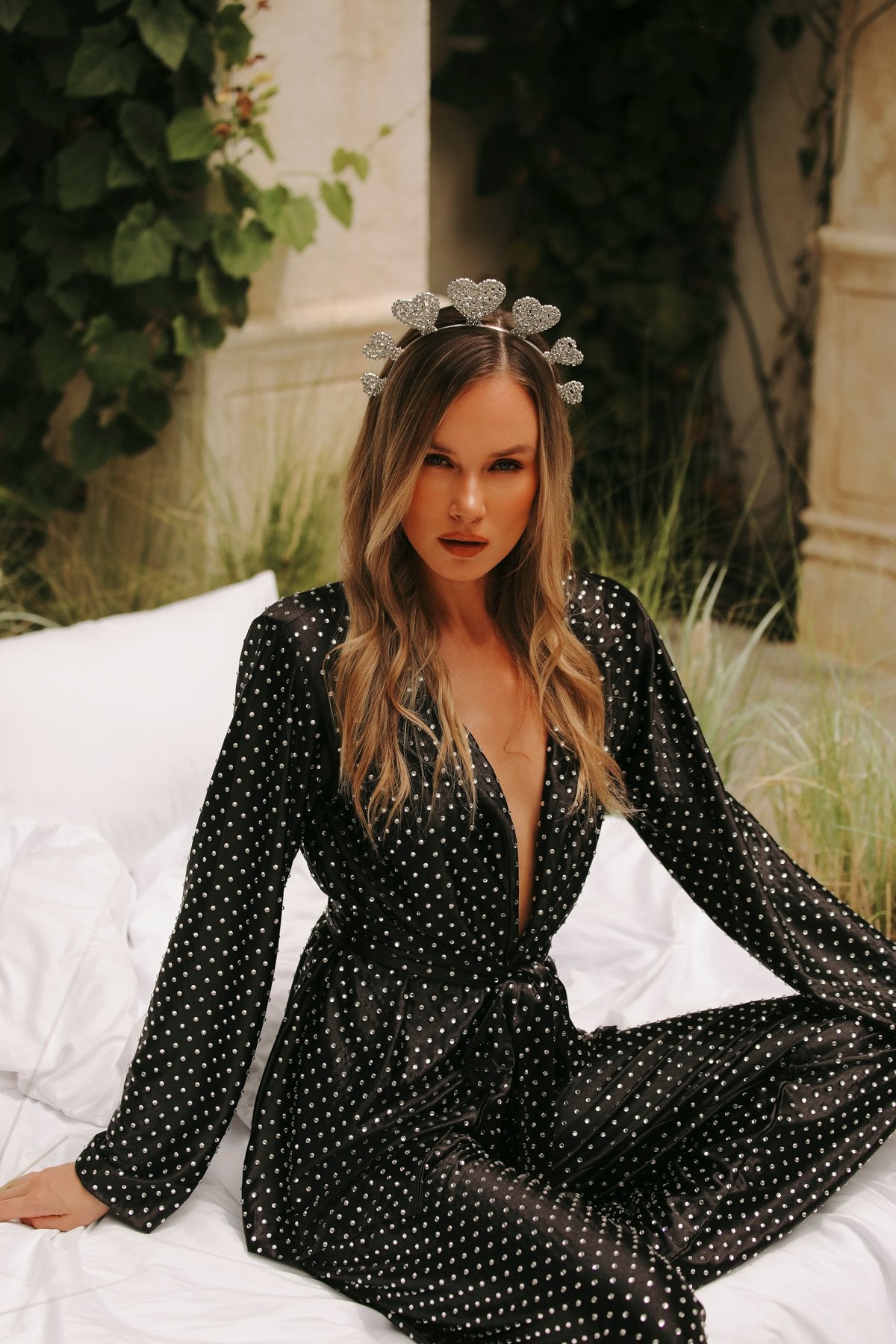 L'aura Embellished Trousers Set