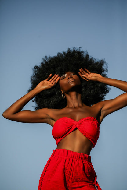 Helen Red Bustier Set