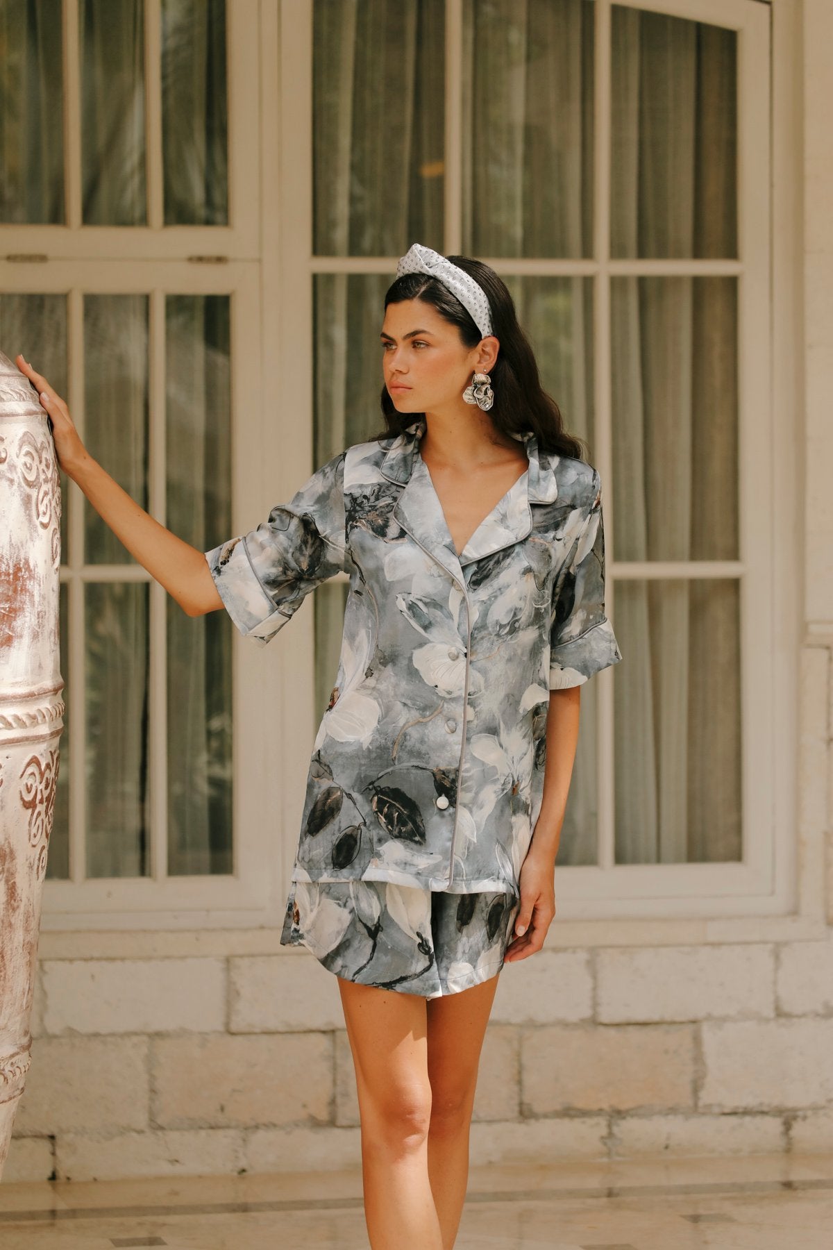 Rose Sombre Shorts Set