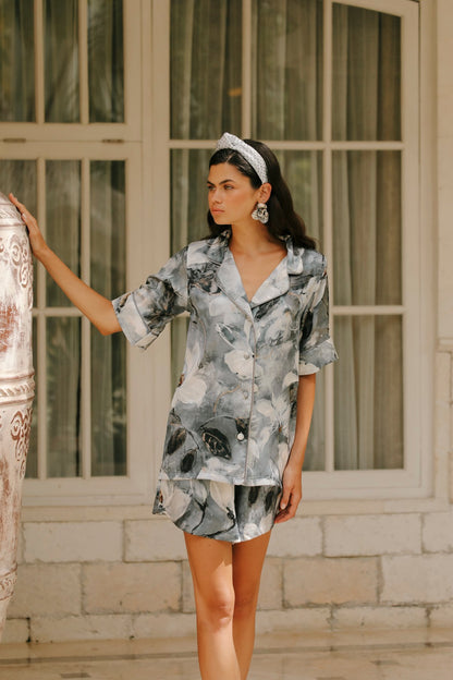 Rose Sombre Shorts Set
