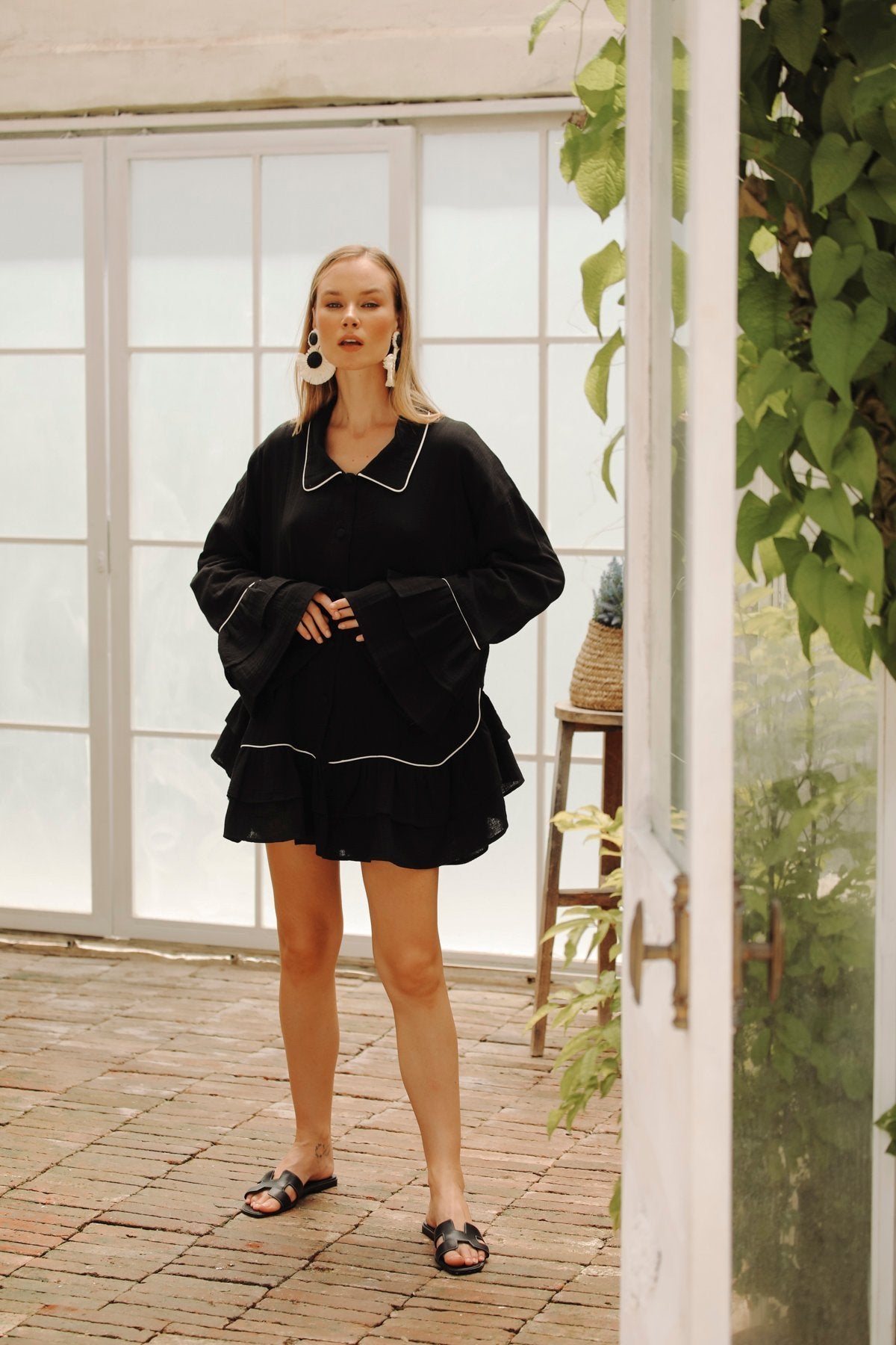 Volant Noir Dress