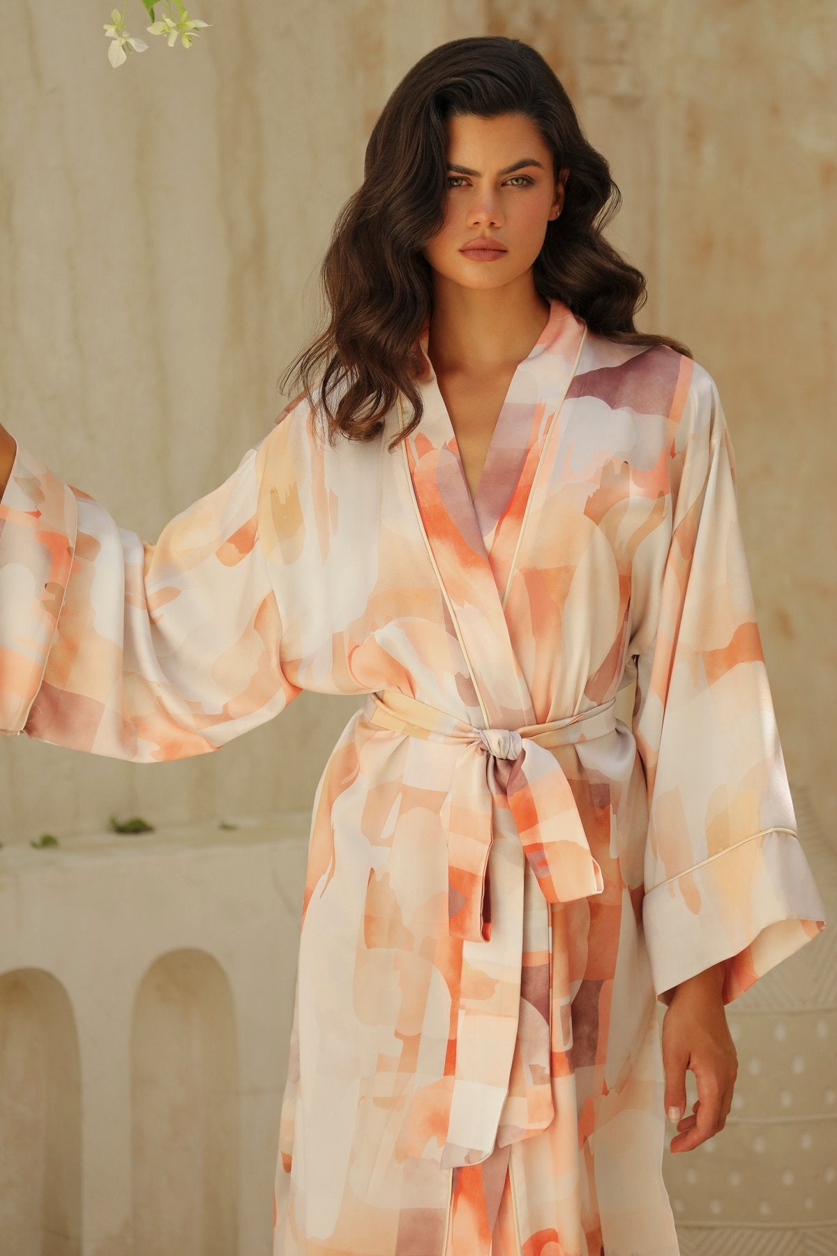 Lumiere langer Kimono-Mantel