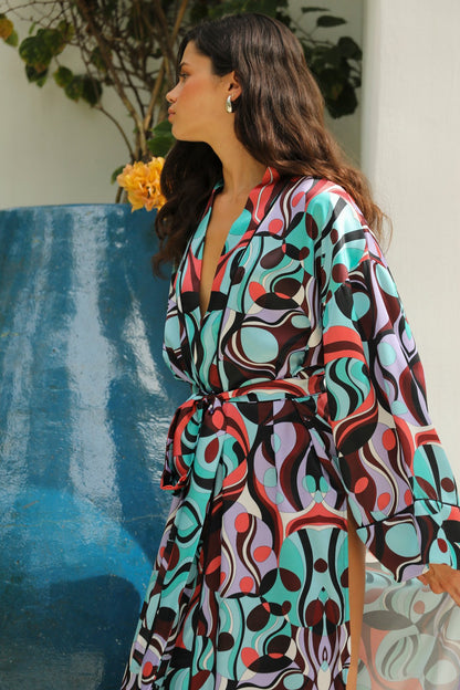 Vivienne Uzun Kimono Sabahlık