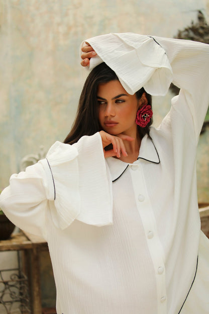 Volant Blanc Dress