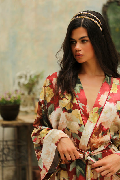 Jardin Secret Long Kimono Robe