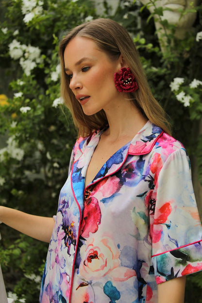 Rosalie Short-Sleeve Shirt Top