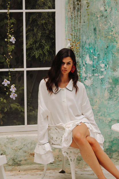 Volant Blanc Dress