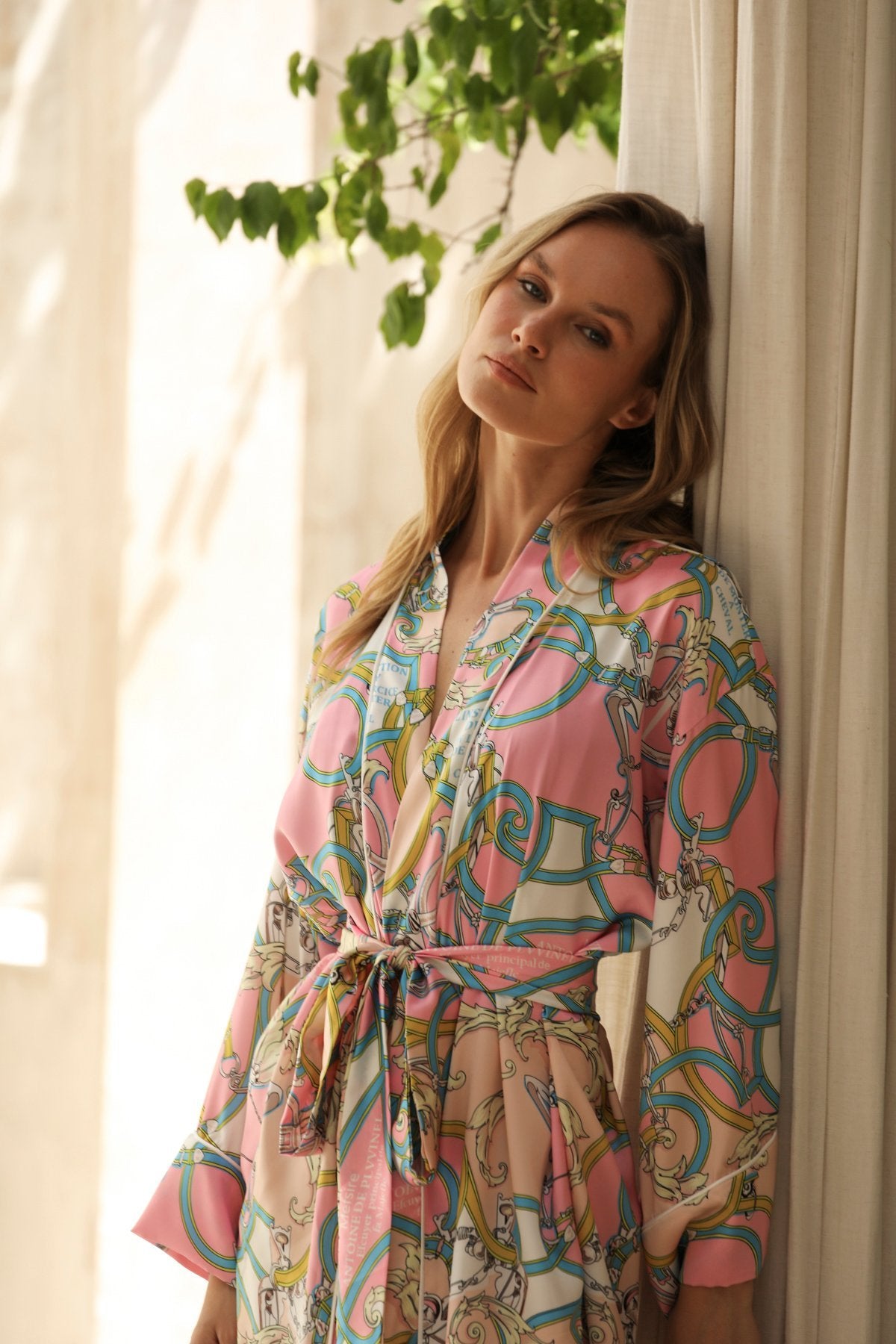 Aurelie Rose Short Kimono Robe