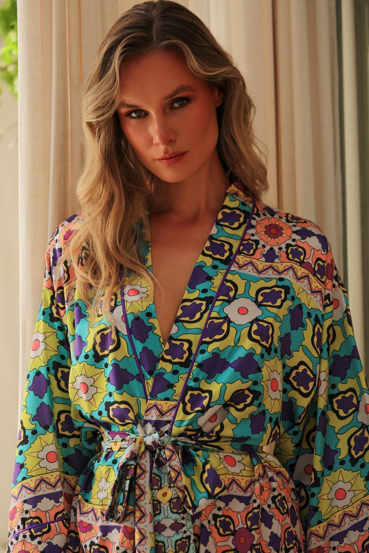 Etnique Uzun Kimono Sabahlık