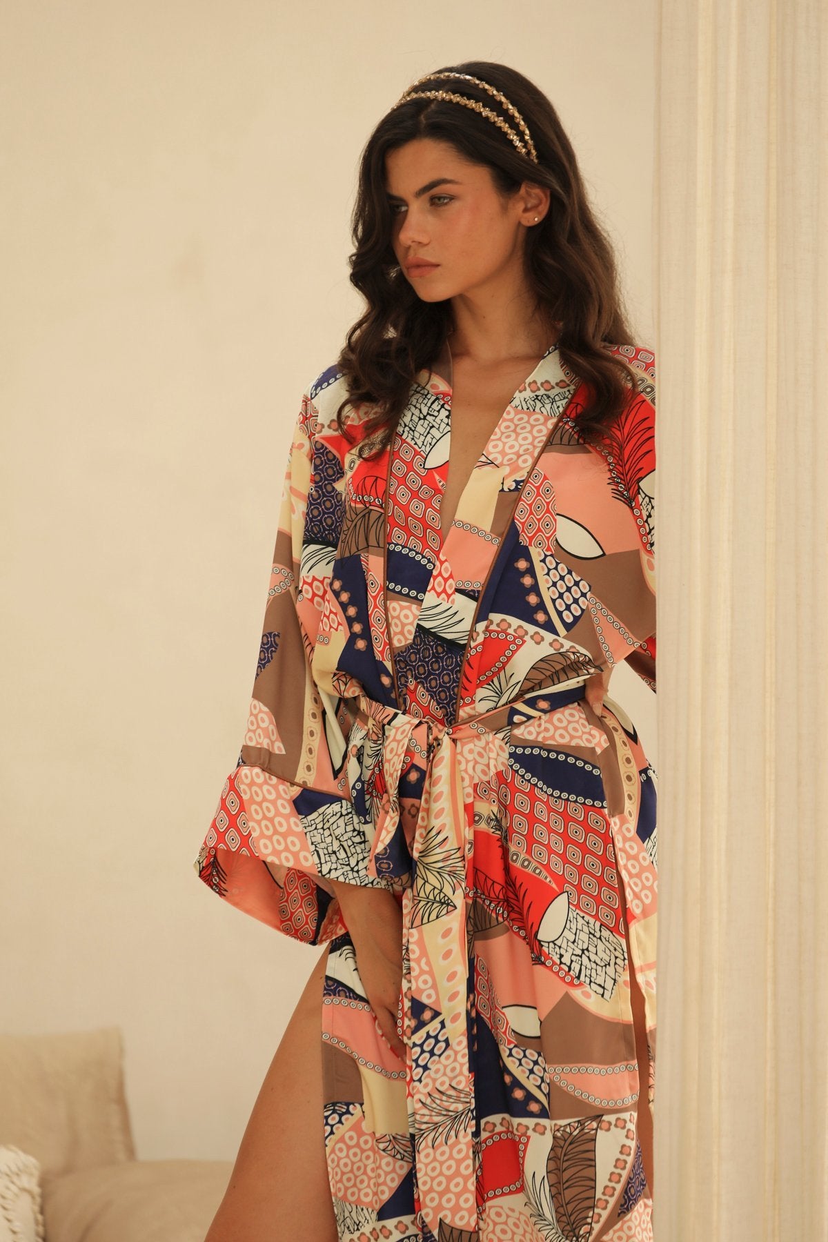 Minuit Long Kimono Robe