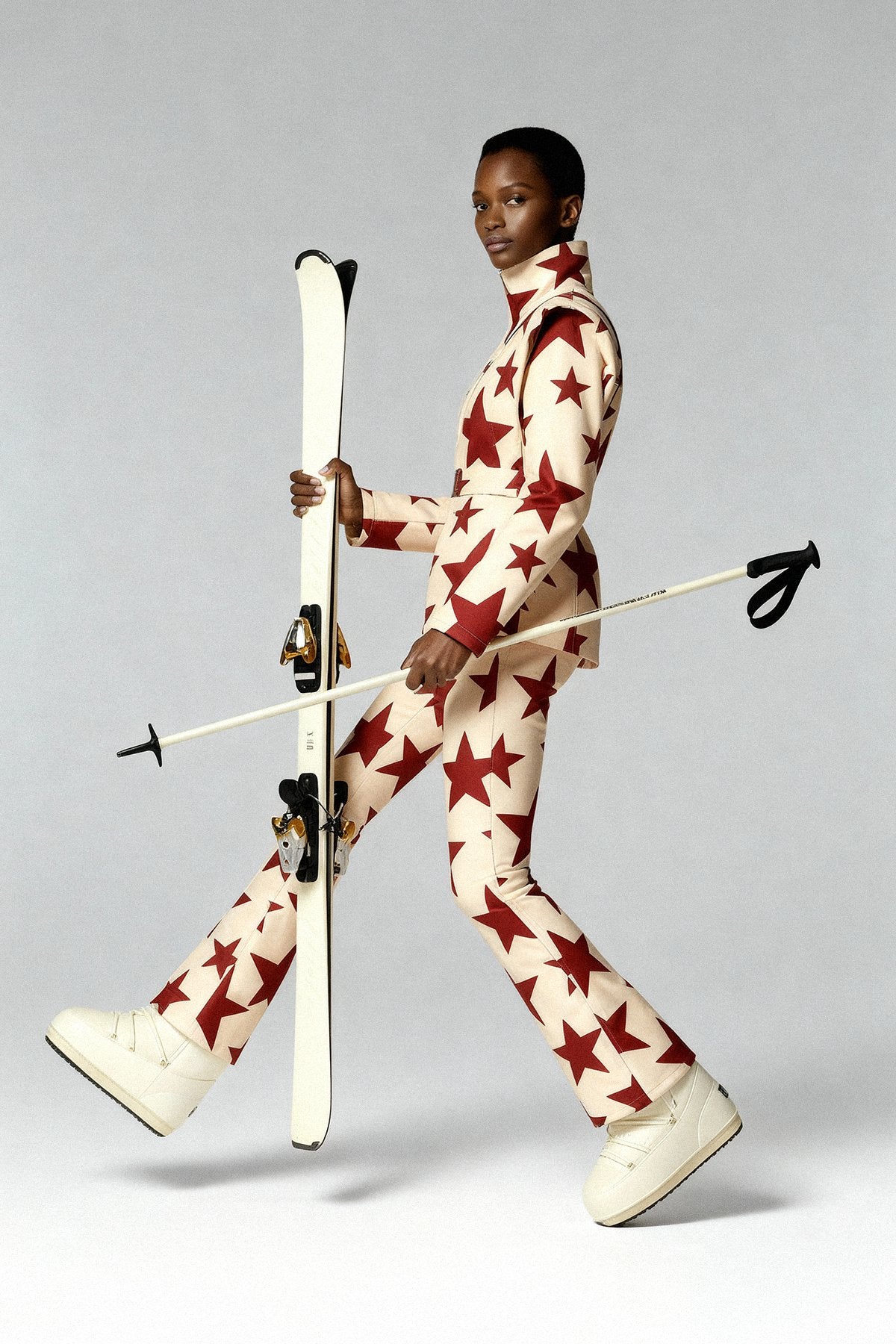 Les Deux Alpes-Creme Ski Jacket &amp; Pants Set