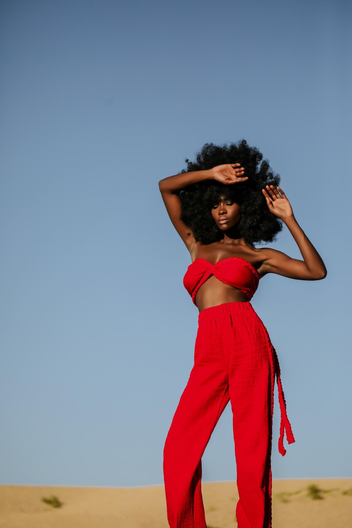 Helen Red Bustier Set