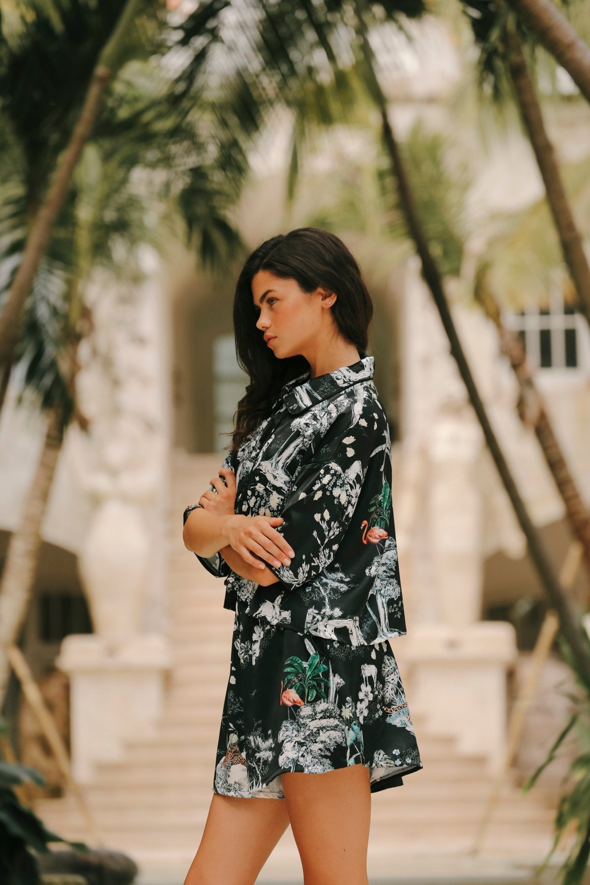 Lionne Noir Shorts Set