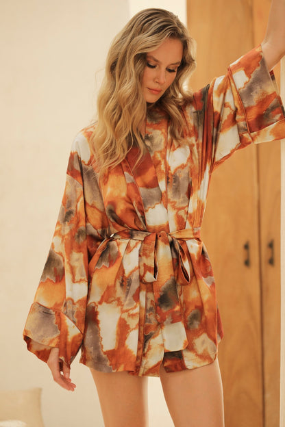Brume Kısa Kimono Sabahlık