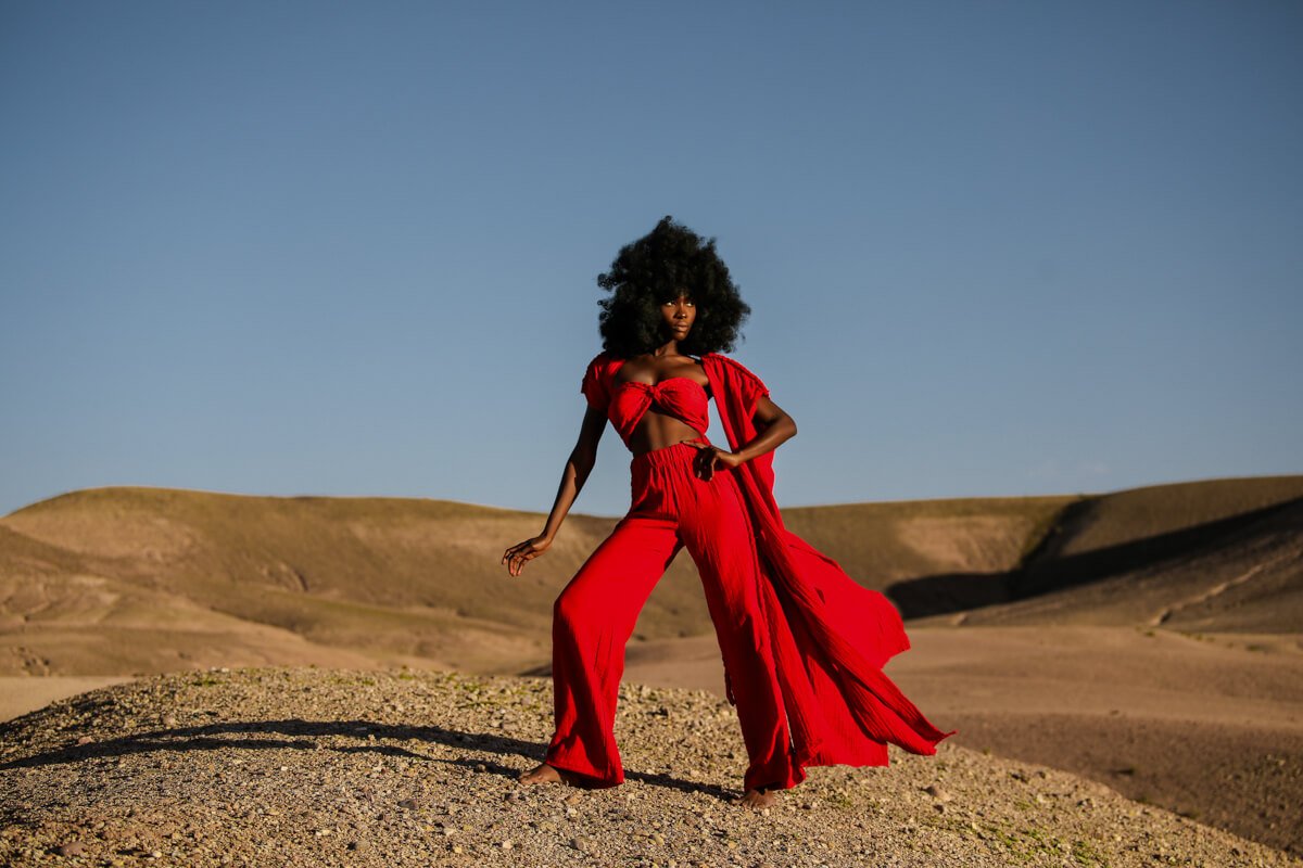 Helen in Red Pants