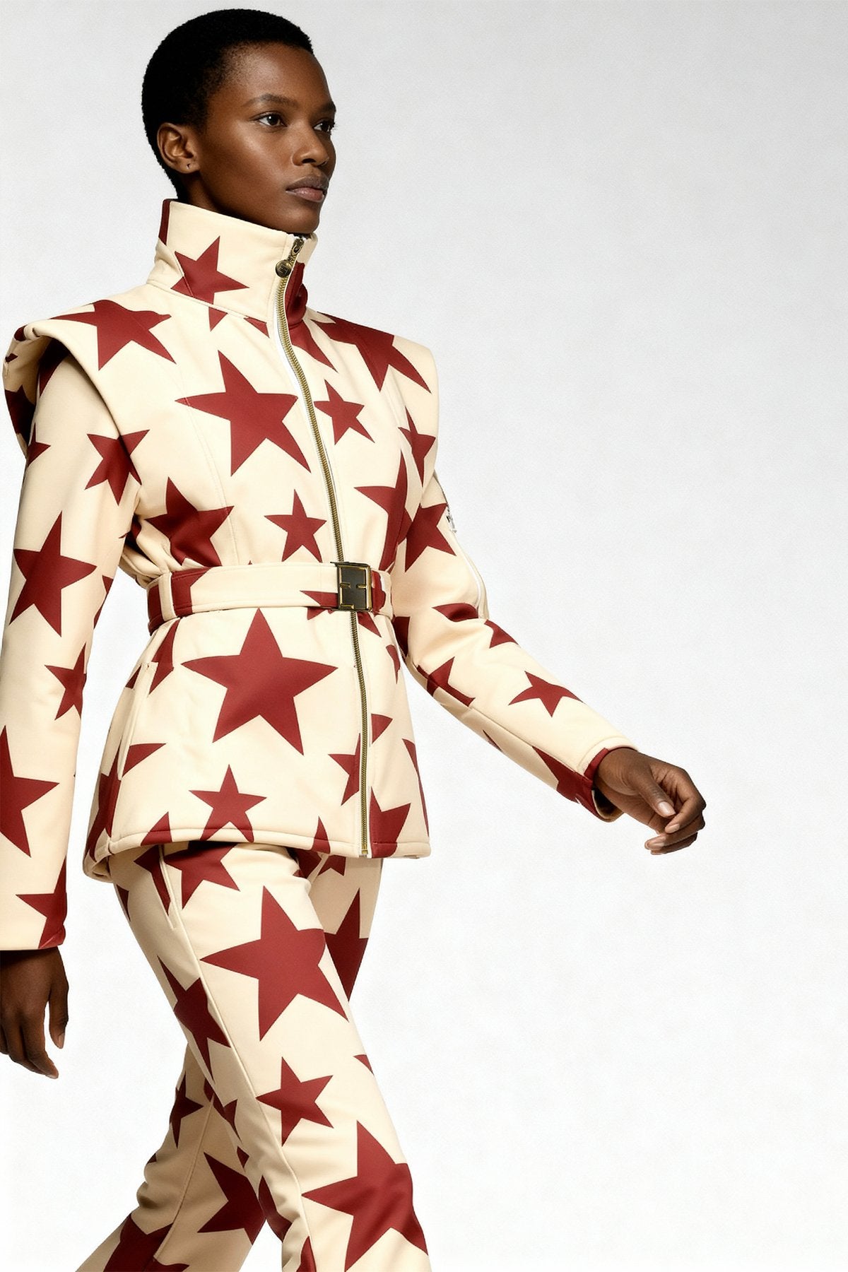 Les Deux Alpes-Creme Ski Jacket &amp; Pants Set