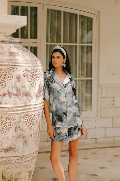 Rose Sombre Shorts Set