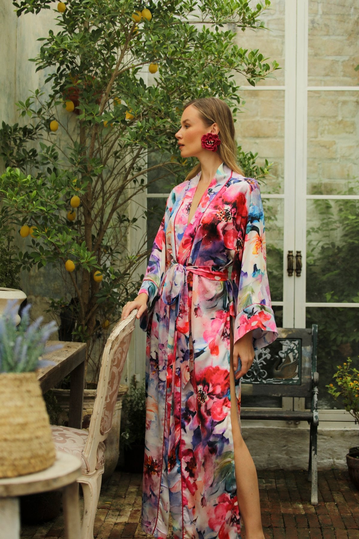 Rosalie langer Kimono-Mantel