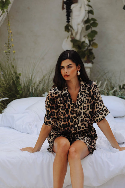 Leopard Shorts Set