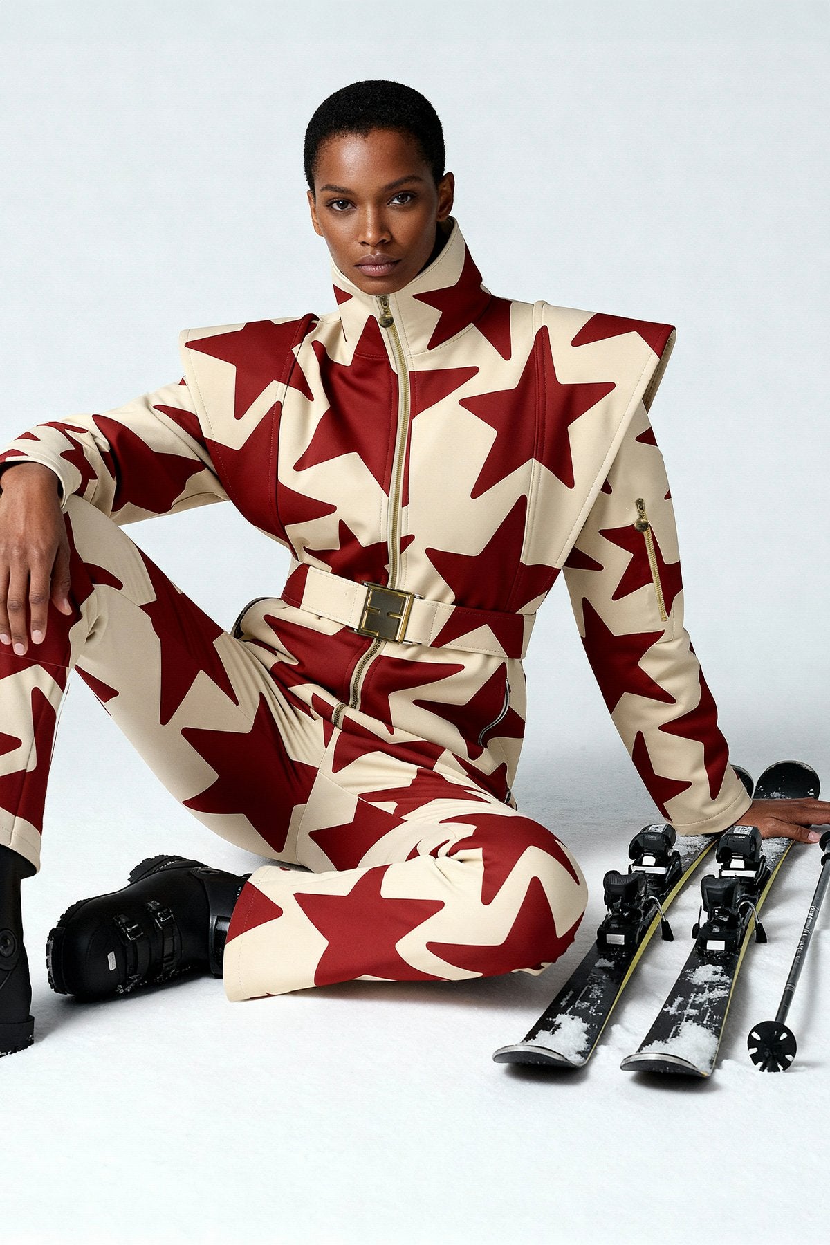 Les Deux Alpes-Creme Ski Jacket &amp; Pants Set