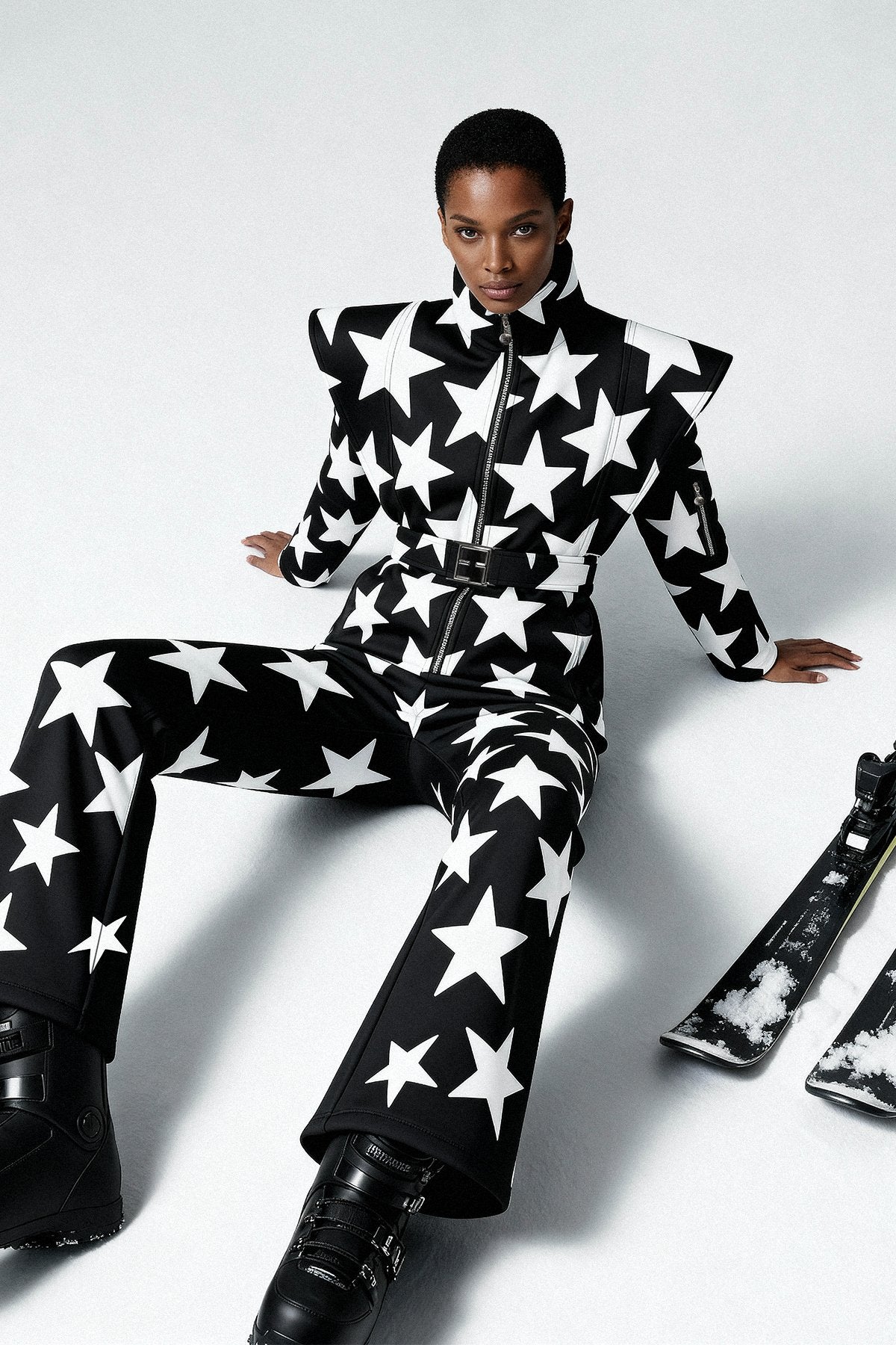 Les Deux Alpes-Noir Kayak Mont & Pantolon Takım