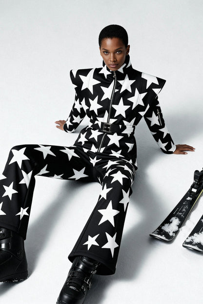 Les Deux Alpes-Noir Kayak Mont & Pantolon Takım