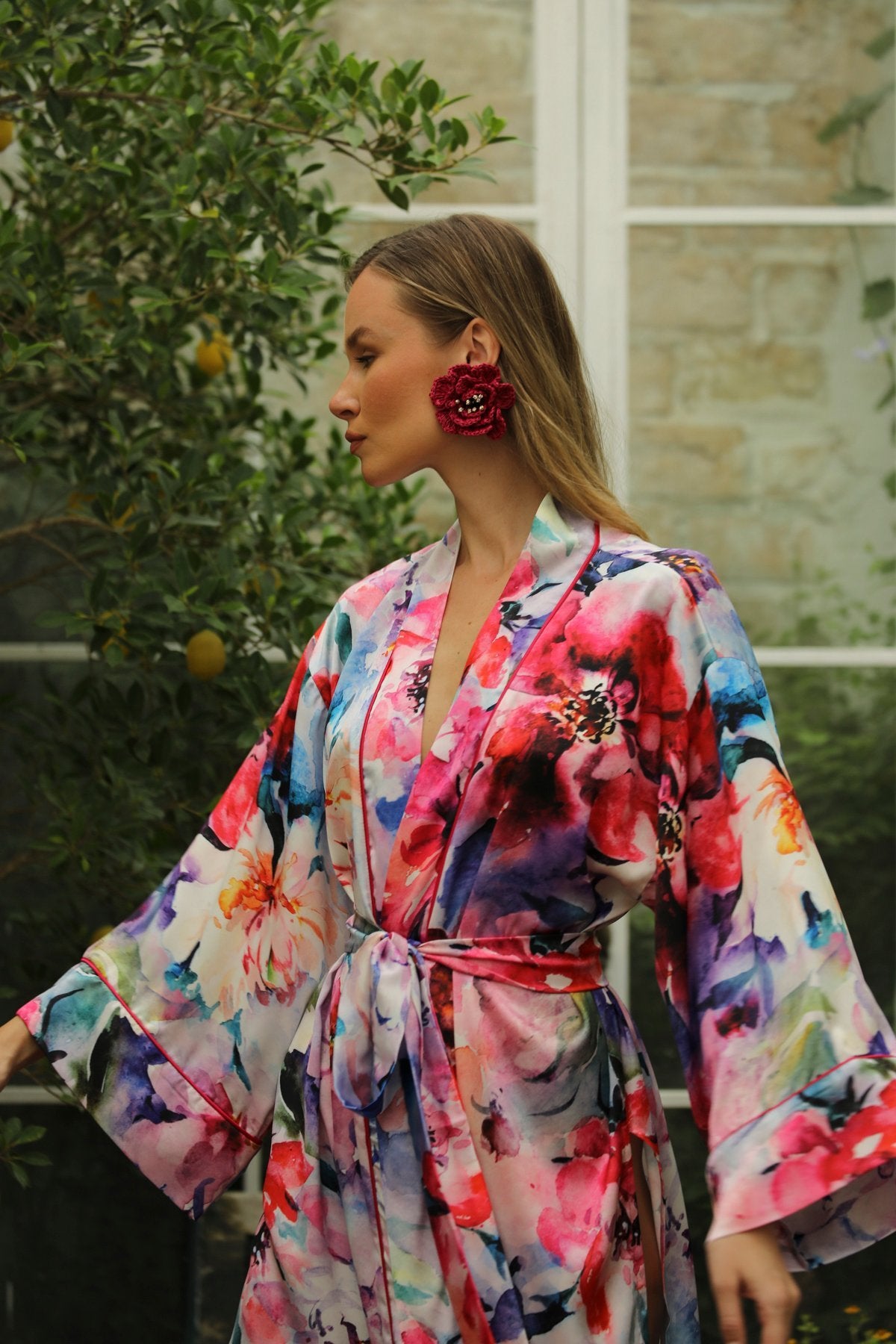 Rosalie langer Kimono-Mantel