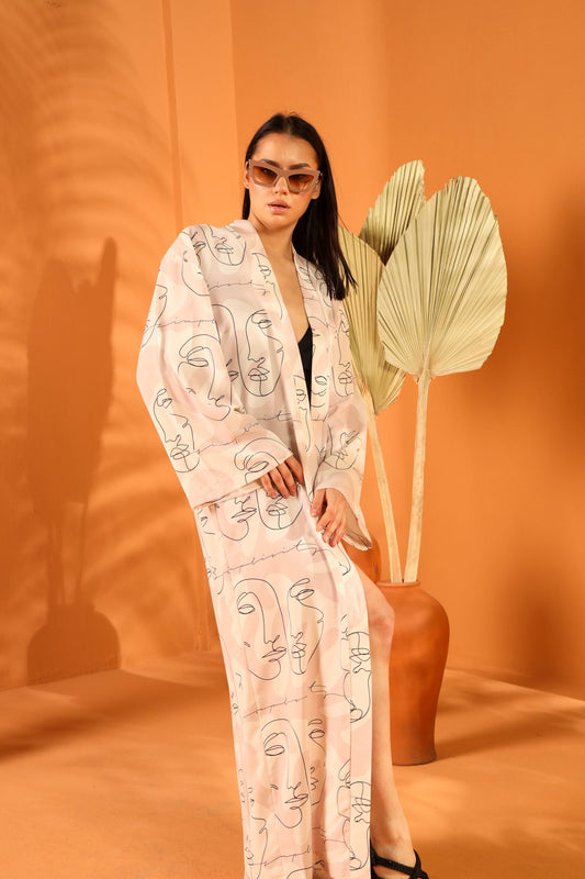 POKER FACE LANGER KIMONO