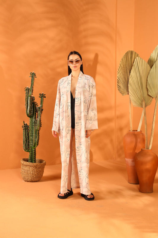 POKER FACE LANGER KIMONO