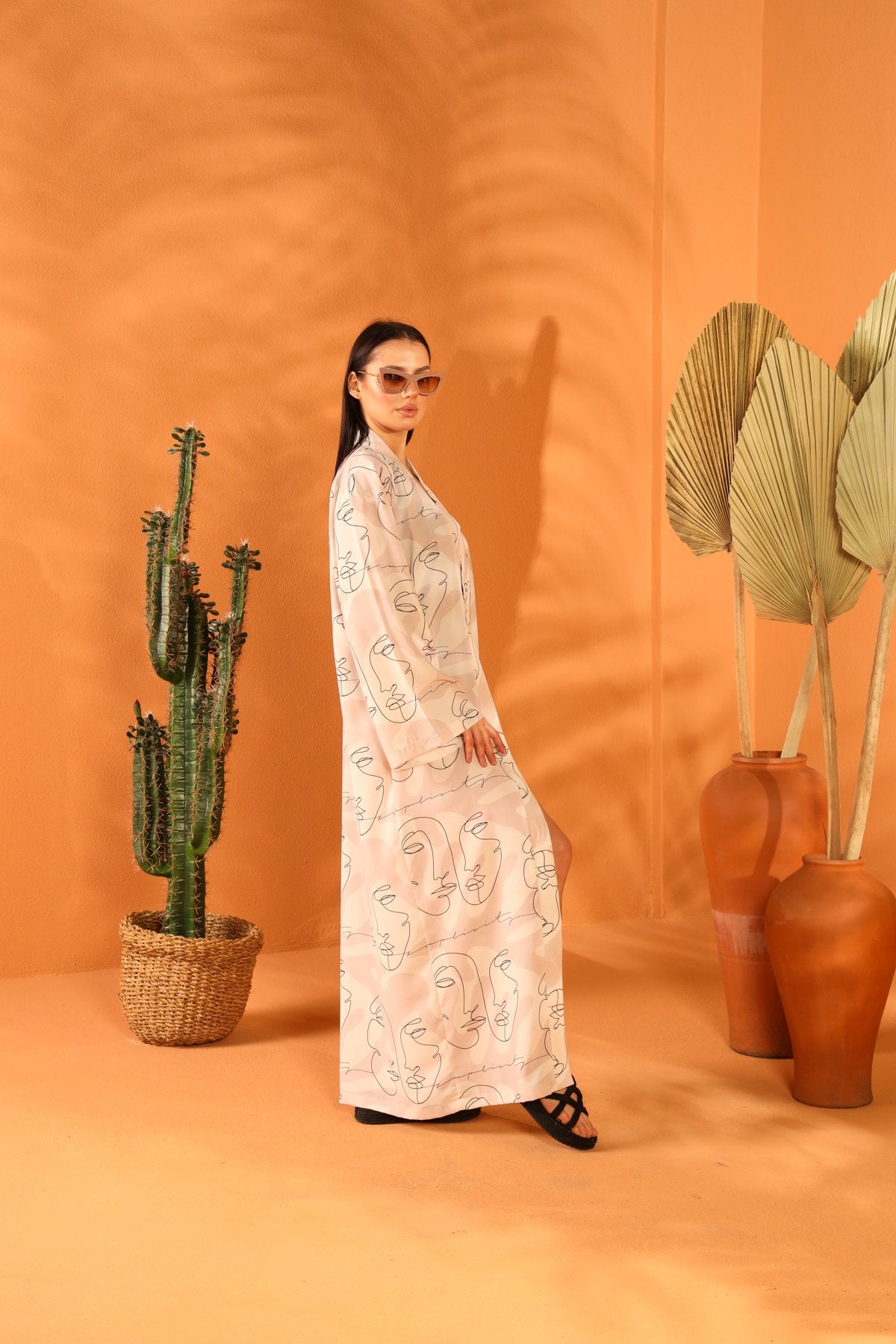 POKER FACE LONG KIMONO