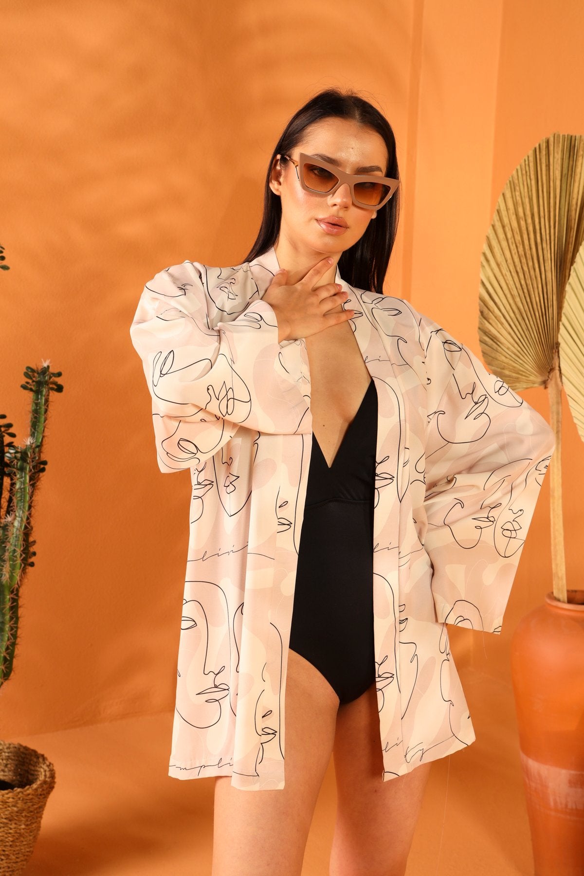 POKER FACE KISA KİMONO