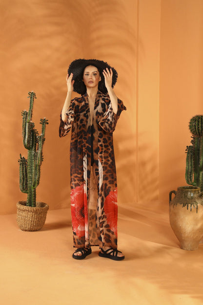 PANTHERA PARDUS LONG KIMONO