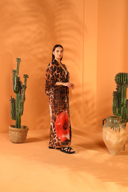 PANTHERA PARDUS LONG KIMONO