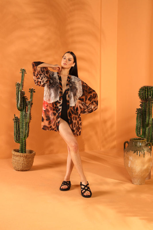 PANTHERA PARDUS KISA KİMONO