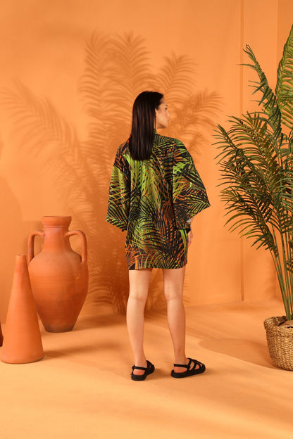 EVERGREEN SHORT KIMONO