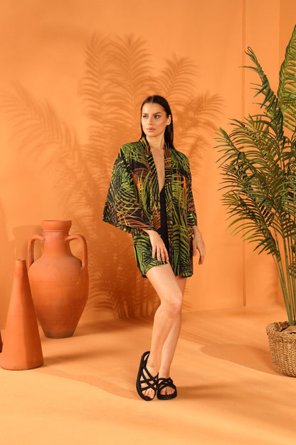 EVERGREEN SHORT KIMONO
