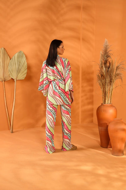 PINKY PROMISE KIMONO TROUSERS SET