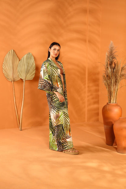 Palmate Long Kimono