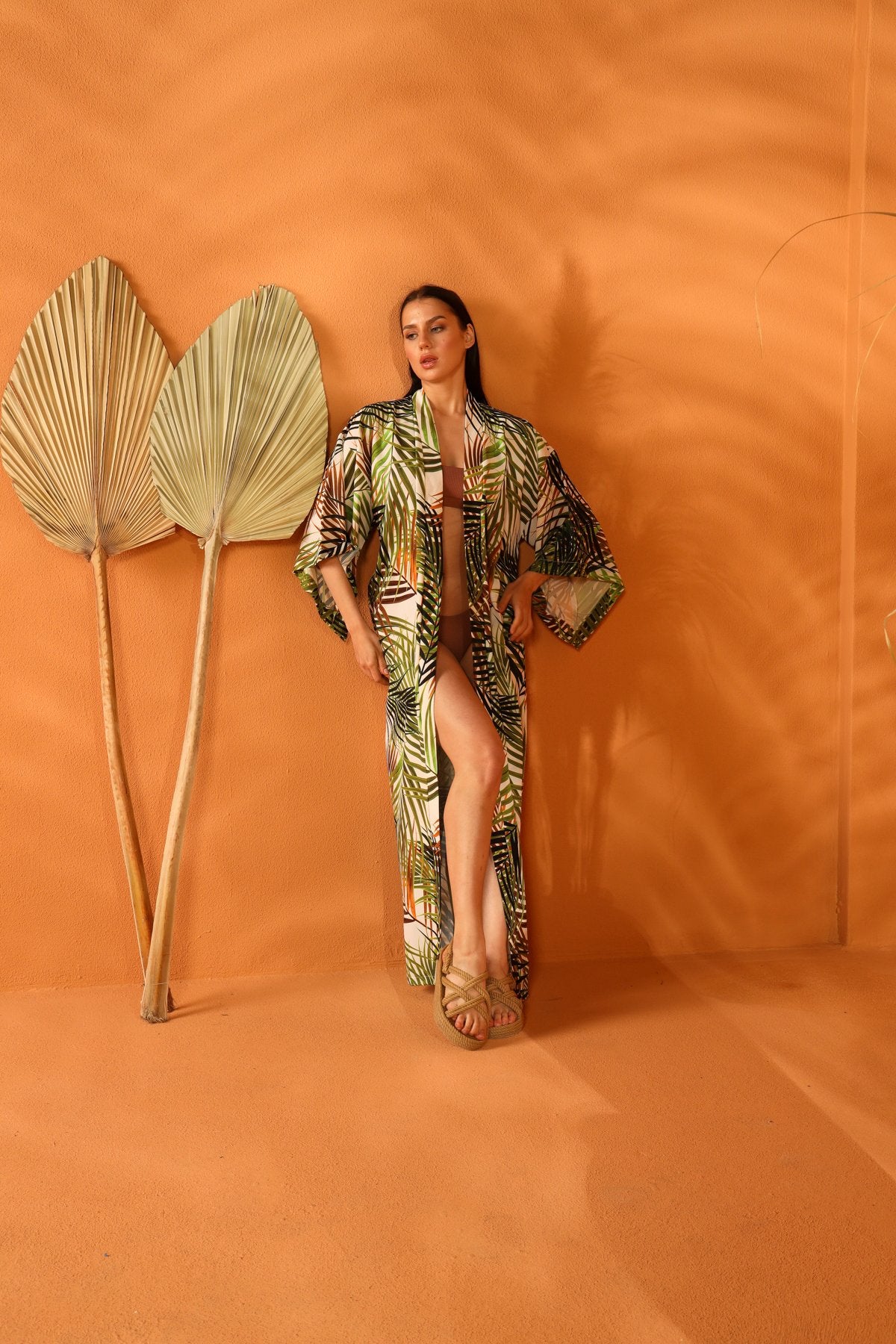 Palmate Long Kimono