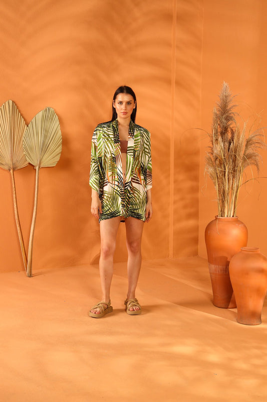 PALMATE KISA KİMONO