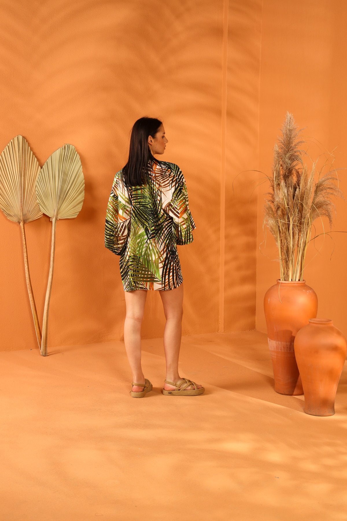 PALMATE KISA KİMONO