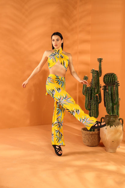 SUN BEAM SHAWL TROUSER SET