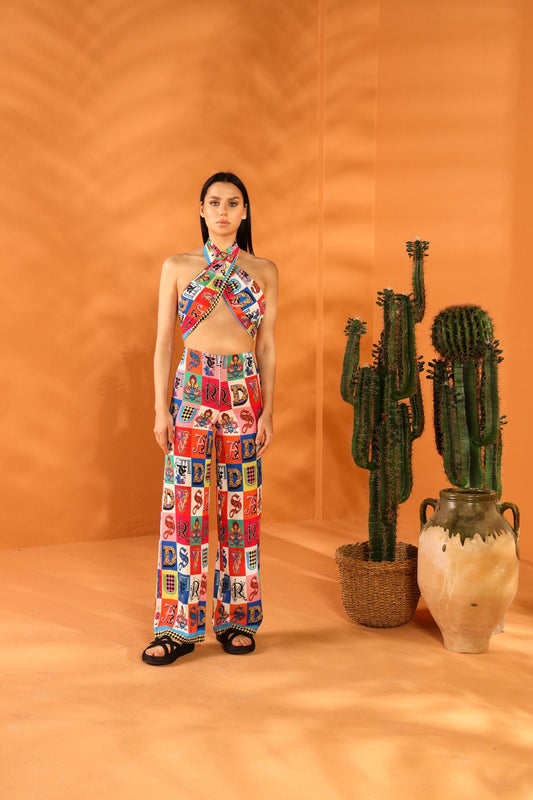 SOCIALITE ŞAL PANTOLON TAKIM