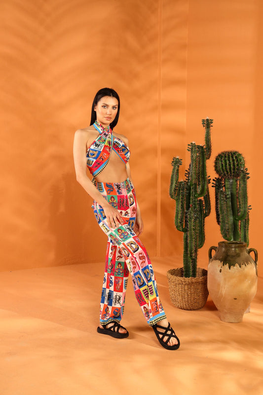 SOCIALITE ŞAL PANTOLON TAKIM