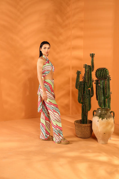 PINKY PROMISE SHAWL AND TROUSER SET