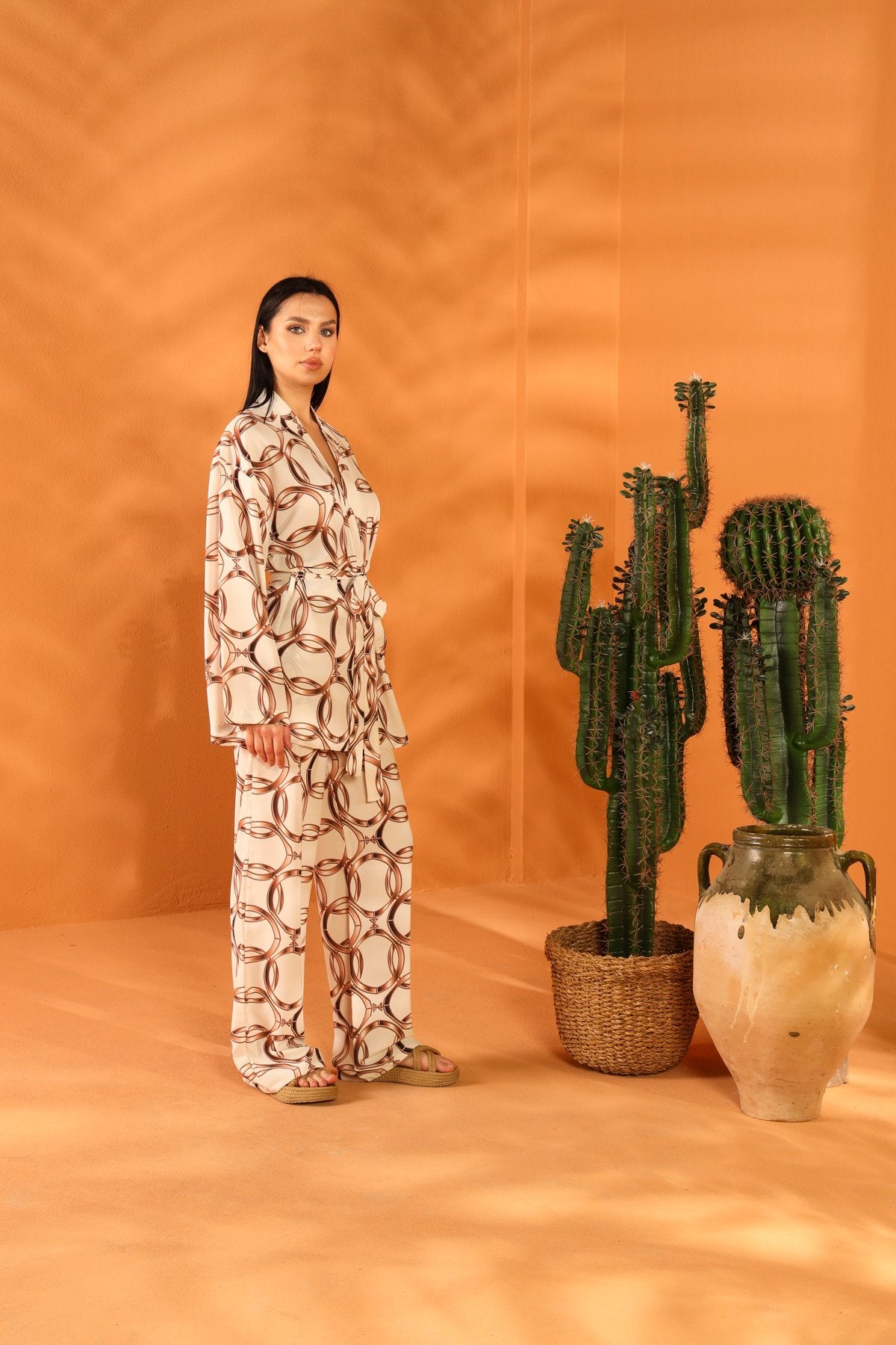 ROYAL KIMONO AND TROUSER SET